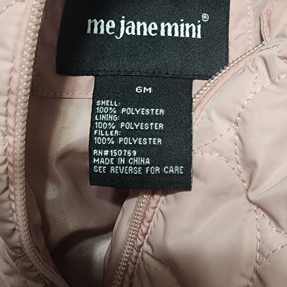 Me Jane Mini Baby Pink and Gold Puffer Jacket Size 6 Months - Picture 6 of 6